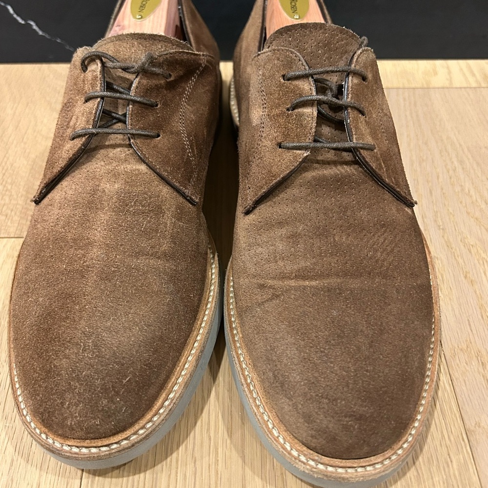 Canali Tan Suede Shoes with Lacing